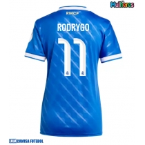 Camisa de Futebol Real Madrid Rodrygo Goes #11 Equipamento Alternativo Mulheres 2025-26 Manga Curta
